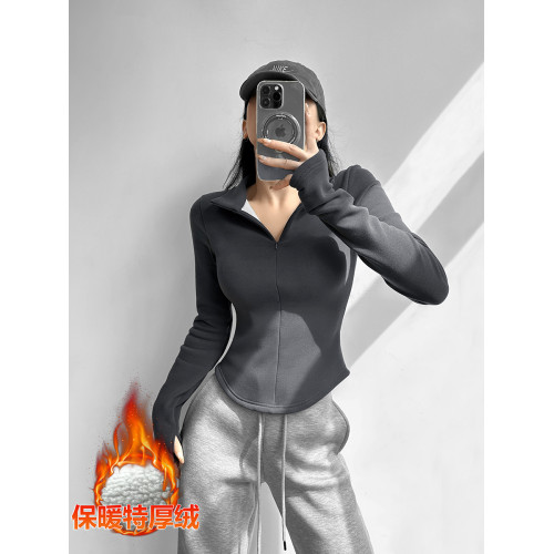 2025新款秋冬內搭修身半高領小個子打底衫女加絨短款長袖T恤上衣