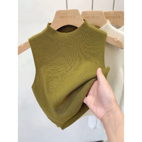 冰絲無袖T恤女夏季紅色辣妹吊帶背心女2025新款修身內搭性感上衣