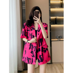 時尚短袖西裝外套女2025夏季新款高級感個性上衣洋氣氣質休閒西服