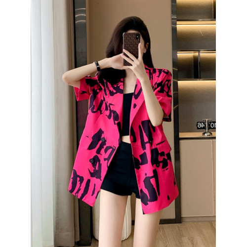 時尚短袖西裝外套女2025夏季新款高級感個性上衣洋氣氣質休閒西服 時尚短袖西裝外套女2025夏季新款高級感個性上衣洋氣氣質休閒西服