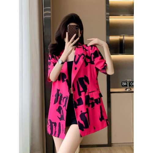 時尚短袖西裝外套女2025夏季新款高級感個性上衣洋氣氣質休閒西服 時尚短袖西裝外套女2025夏季新款高級感個性上衣洋氣氣質休閒西服