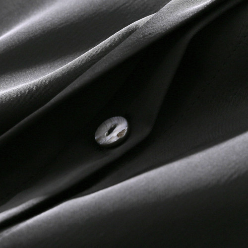 職業通勤垂感百搭藍色雪紡襯衫女2025春秋新款正裝港風長袖OL上衣