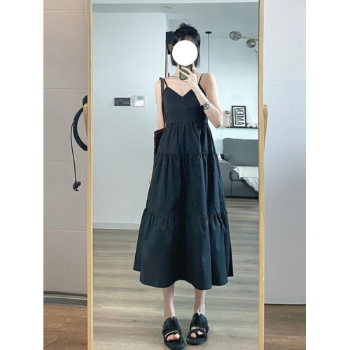 白色吊帶連衣裙女2025夏季新款法式V領溫柔氣質顯瘦初戀蛋糕長裙 白色吊帶連衣裙女2025夏季新款法式V領溫柔氣質顯瘦初戀蛋糕長裙