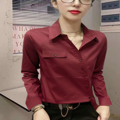 歐貨斜紐釦職業正裝襯衫女春秋季2025年新款法式氣質通勤小衫上衣