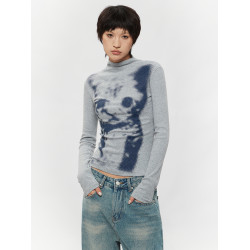 AIRHOOD 2025美式春秋季修身正肩長袖t恤半高領內搭打底衫上衣女