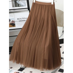 半身裙長裙女2025新款今年流行爆款裙子廣場舞720度大擺網紗裙a字