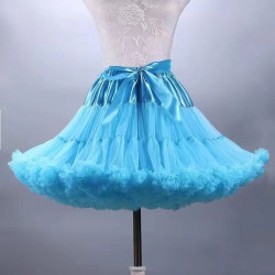 女團演出服裙子活動表演一路花開舞蹈服半袖彩色蓬蓬裙成人裙子