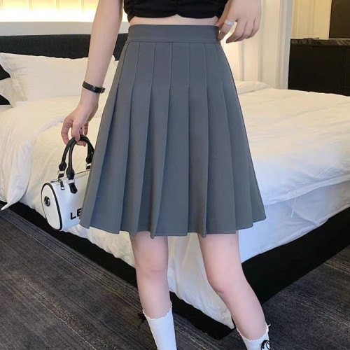 高個子學院風百褶裙加長款松緊腰百搭防走光大碼a字中長半身短裙 高個子學院風百褶裙加長款松緊腰百搭防走光大碼a字中長半身短裙