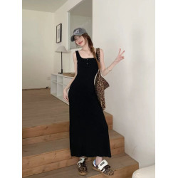 莫代爾長款過膝吊帶背心裙春夏季新款大碼外穿內搭百搭打底連衣裙