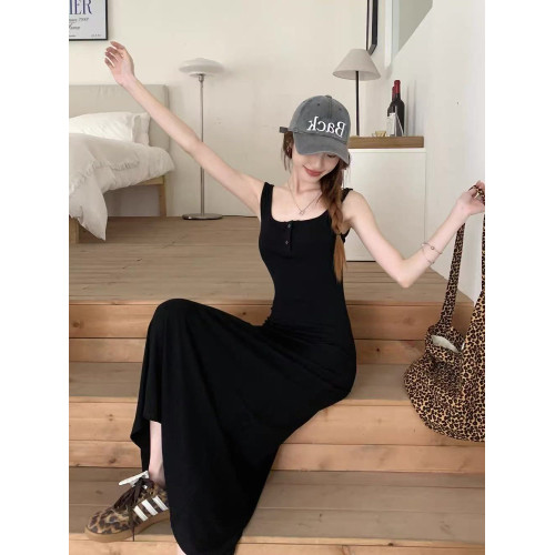 莫代爾長款過膝吊帶背心裙春夏季新款大碼外穿內搭百搭打底連衣裙 莫代爾長款過膝吊帶背心裙春夏季新款大碼外穿內搭百搭打底連衣裙