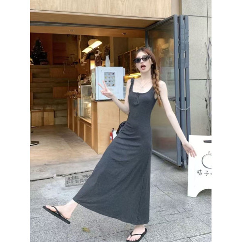 莫代爾長款過膝吊帶背心裙春夏季新款大碼外穿內搭百搭打底連衣裙 莫代爾長款過膝吊帶背心裙春夏季新款大碼外穿內搭百搭打底連衣裙