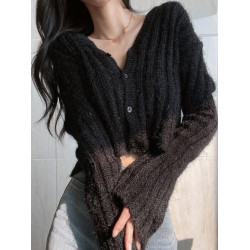 馬海毛毛衣女2025秋冬慵懶風加厚保暖上衣百搭短款針織開衫外套潮