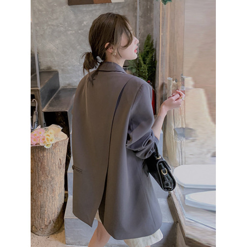 灰色西裝外套女小個子2025秋季新款今年流行爆款休閒超火西服上衣 灰色西裝外套女小個子2025秋季新款今年流行爆款休閒超火西服上衣