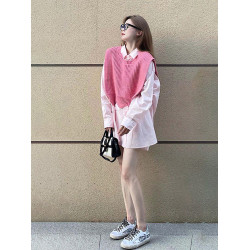 襯衫連衣裙2025秋季新款女裝小套裝早秋韓系多巴胺ootd穿搭一整套