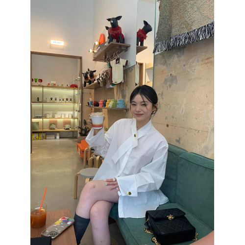 小衆設計感白色長袖襯衫女2025春季新款法式獨特別致高級感上衣