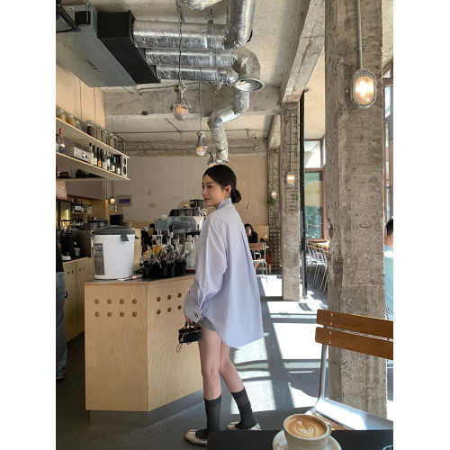 小衆設計感白色長袖襯衫女2025春季新款法式獨特別致高級感上衣