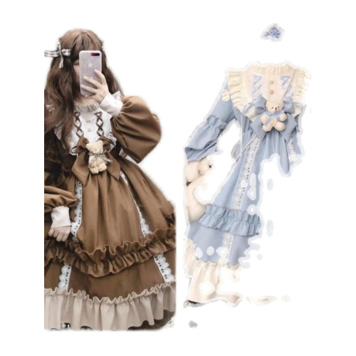 lolita大碼300斤胖mm洛麗塔裙子女寬松顯瘦學生童話風公主連衣裙2 lolita大碼300斤胖mm洛麗塔裙子女寬松顯瘦學生童話風公主連衣裙2