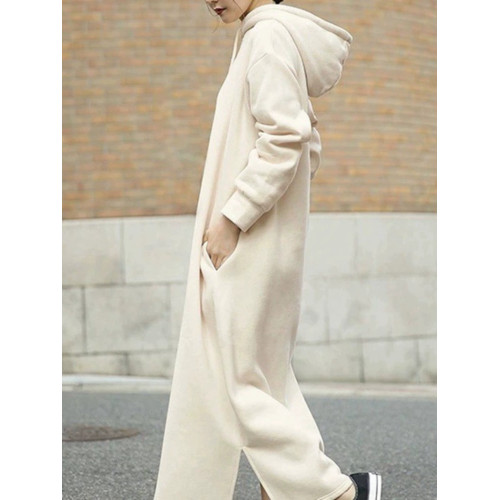 樂天日系簡約寬松大碼長袖連帽開叉加絨長款衛衣裙連衣裙女冬 樂天日系簡約寬松大碼長袖連帽開叉加絨長款衛衣裙連衣裙女冬