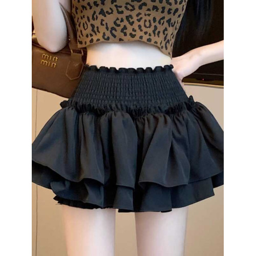 芭蕾風黑色半身裙女夏季2024新款高腰顯瘦蛋糕包臀A字蓬蓬短裙子 芭蕾風黑色半身裙女夏季2024新款高腰顯瘦蛋糕包臀A字蓬蓬短裙子