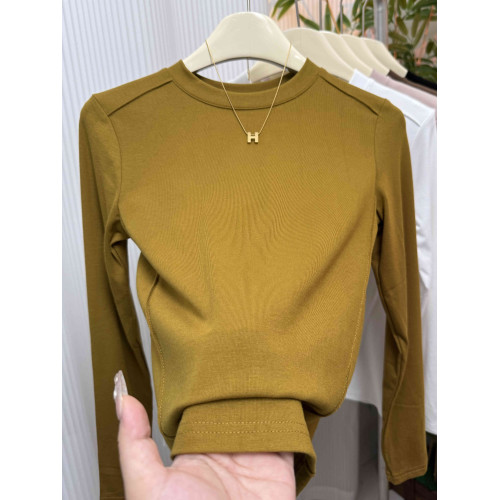 歐貨魚骨紋收腰線顯瘦氣質t恤女春秋新款時尚洋氣圓領上衣打底衫 歐貨魚骨紋收腰線顯瘦氣質t恤女春秋新款時尚洋氣圓領上衣打底衫