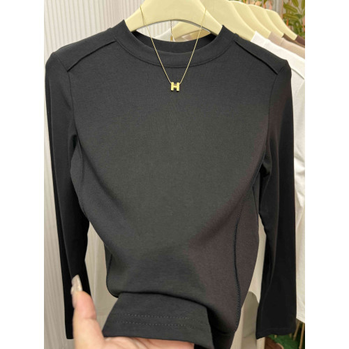 歐貨魚骨紋收腰線顯瘦氣質t恤女春秋新款時尚洋氣圓領上衣打底衫 歐貨魚骨紋收腰線顯瘦氣質t恤女春秋新款時尚洋氣圓領上衣打底衫