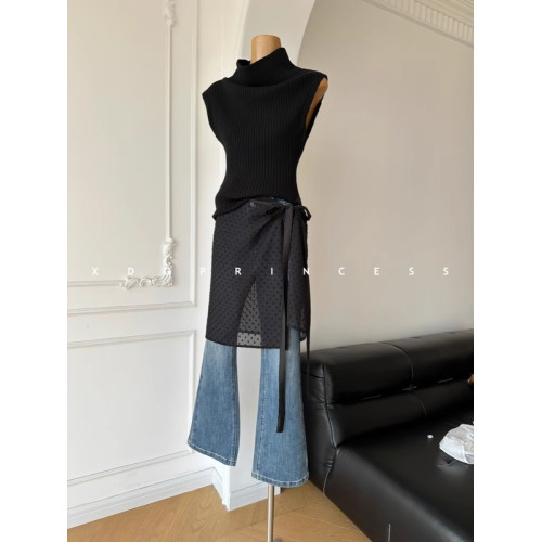 韓國ins博主個性蕾絲屁簾曡穿罩裙小衆設計系帶圍裙外搭半身裙女 韓國ins博主個性蕾絲屁簾曡穿罩裙小衆設計系帶圍裙外搭半身裙女