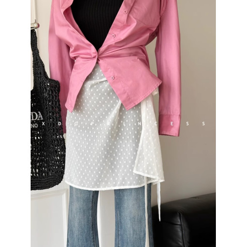 韓國ins博主個性蕾絲屁簾曡穿罩裙小衆設計系帶圍裙外搭半身裙女 韓國ins博主個性蕾絲屁簾曡穿罩裙小衆設計系帶圍裙外搭半身裙女