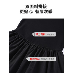 黑色連衣裙女秋冬款2025超火赫本風高級感小個子打底大衣內搭裙子