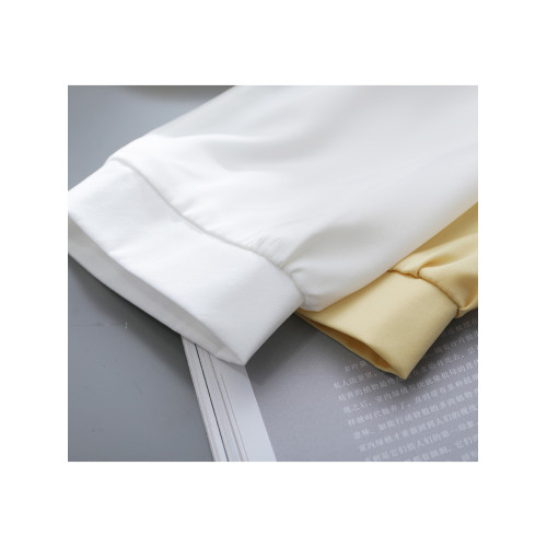 夏裝垂墜感氣質緞面五分袖白襯衫女2025女裝翻領職業通勤短袖上衣 夏裝垂墜感氣質緞面五分袖白襯衫女2025女裝翻領職業通勤短袖上衣