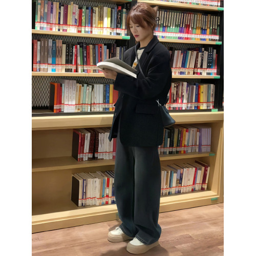 黑色西裝外套女2025春秋新款小個子高級感寬松氣質休閒學院風西服 黑色西裝外套女2025春秋新款小個子高級感寬松氣質休閒學院風西服