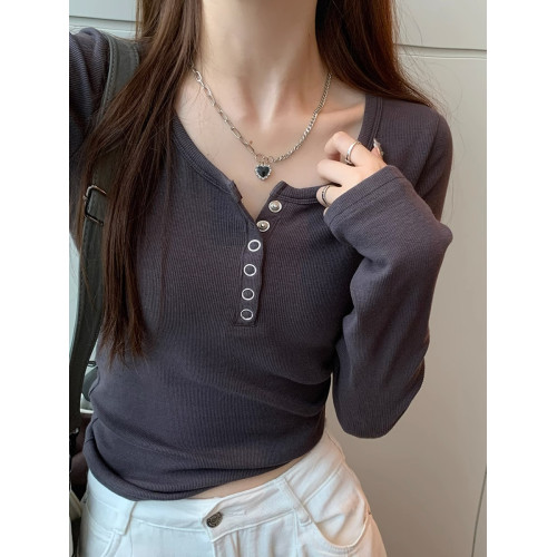 2025秋裝新款高級感洋氣正肩辣妹內搭小上衣女低領打底衫長袖t恤 2025秋裝新款高級感洋氣正肩辣妹內搭小上衣女低領打底衫長袖t恤