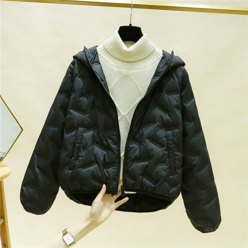 輕薄羽絨服女短款2024冬季新款時尚顯瘦壓花白鴨絨小個子連帽外套 輕薄羽絨服女短款2024冬季新款時尚顯瘦壓花白鴨絨小個子連帽外套