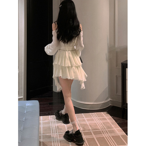 多巴胺韓劇女主穿搭新款大碼茶歇法式氣質公主掛脖吊帶連衣裙女裝