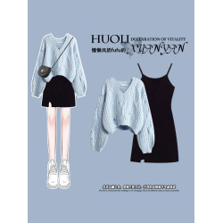 禦姐風性感吊帶連衣裙秋裝女2025年新款小個子風情萬種修身包臀裙