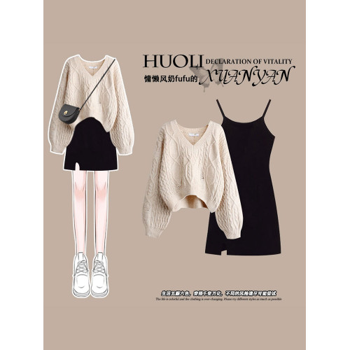 禦姐風性感吊帶連衣裙秋裝女2025年新款小個子風情萬種修身包臀裙