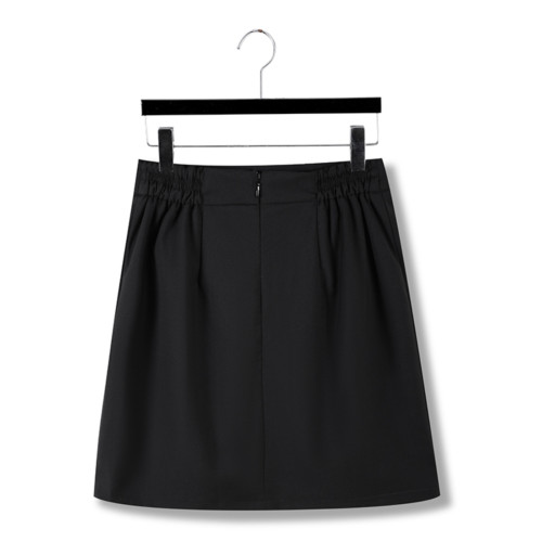 松緊腰a字裙夏天薄款大碼深灰色正裝半身裙橡筋西裝短裙夏季薄款 松緊腰a字裙夏天薄款大碼深灰色正裝半身裙橡筋西裝短裙夏季薄款