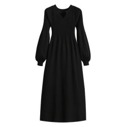 大碼女裝胖mm針織連衣裙2025秋冬新款收腰遮肉a字打底裙子毛衣裙