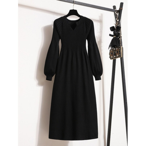 大碼女裝胖mm針織連衣裙2025秋冬新款收腰遮肉a字打底裙子毛衣裙