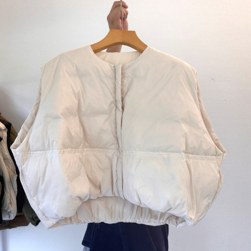 韓系紫色南瓜款羽絨馬甲女2025年秋冬新款白鴨絨無袖外搭馬夾外套 韓系紫色南瓜款羽絨馬甲女2025年秋冬新款白鴨絨無袖外搭馬夾外套