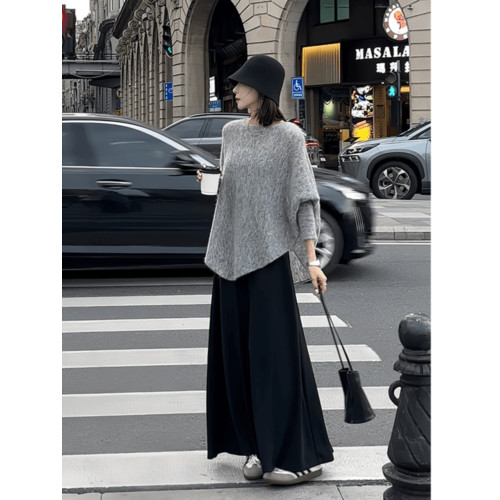 法式黑色松緊腰半身裙女秋冬新款高腰顯瘦修身百搭包臀a字長裙女 法式黑色松緊腰半身裙女秋冬新款高腰顯瘦修身百搭包臀a字長裙女