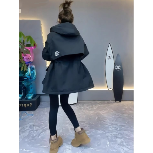 工裝派克羽二棉服女2025新款冬季中長款收腰女款沖鋒衣保暖外套 工裝派克羽二棉服女2025新款冬季中長款收腰女款沖鋒衣保暖外套