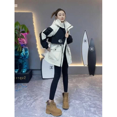 工裝派克羽二棉服女2025新款冬季中長款收腰女款沖鋒衣保暖外套 工裝派克羽二棉服女2025新款冬季中長款收腰女款沖鋒衣保暖外套