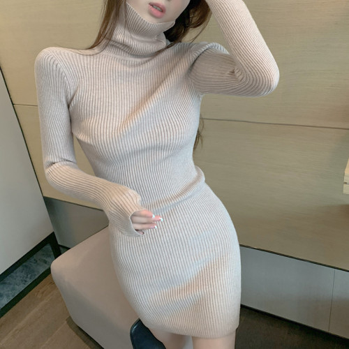 2025年新款配大衣內搭毛衣裙子修身包臀長袖打底針織連衣裙秋冬女 2025年新款配大衣內搭毛衣裙子修身包臀長袖打底針織連衣裙秋冬女