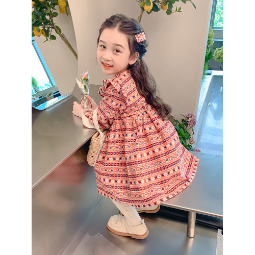 小童秋季連衣裙純棉新款春秋幼兒碎花裙子寶寶女孩長袖公主裙洋氣