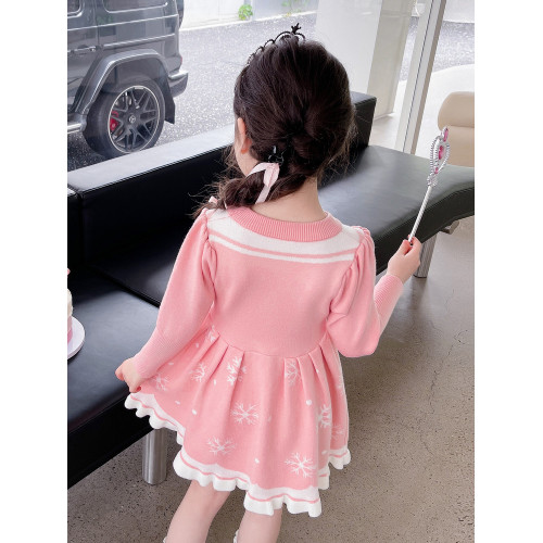 女小童連衣裙春秋季2025新款洋氣小女孩愛莎公主裙女寶寶秋裝裙子