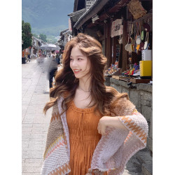 法式復古文藝風吊帶連衣裙女夏季新款小個子收腰褶皺無袖長款裙子