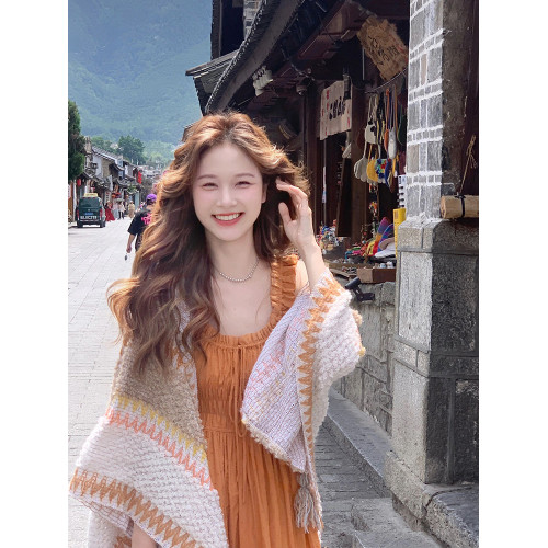 法式復古文藝風吊帶連衣裙女夏季新款小個子收腰褶皺無袖長款裙子