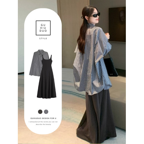 巨好看的秋冬裝2025新款清冷富家千金穿搭法式連衣裙子女兩件套裝