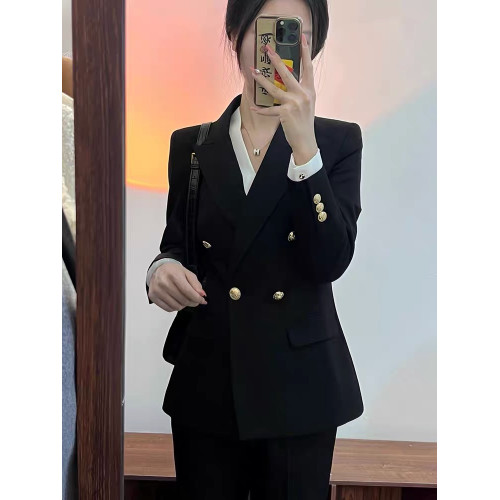 西裝正裝女職業套裝大學生春秋新款黑色氣質高級公務員面試工作服 西裝正裝女職業套裝大學生春秋新款黑色氣質高級公務員面試工作服