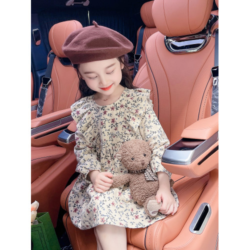 2023女孩裝秋裝新款碎花裙韓版長袖連衣裙女寶寶洋氣秋季公主裙子